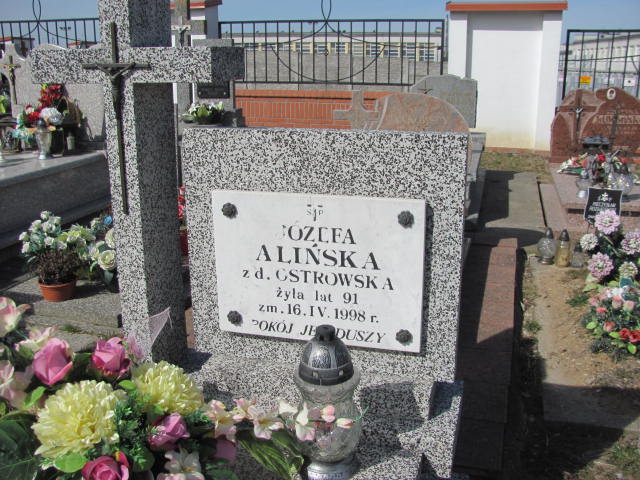 Józefa ALIŃSKA 1907 Łomża - Grobonet - Wyszukiwarka osób pochowanych