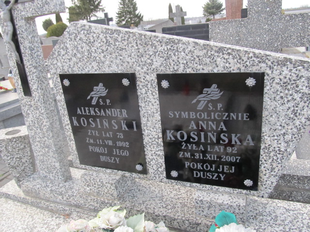 Aleksander KOSIŃSKI 1919 Łomża - Grobonet - Wyszukiwarka osób pochowanych