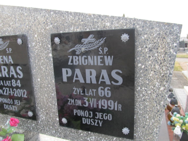 Zdzisław PARAS 1954 Łomża - Grobonet - Wyszukiwarka osób pochowanych