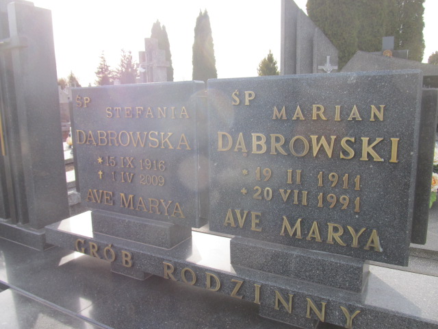 Stefania DĄBROWSKA 1916 Łomża - Grobonet - Wyszukiwarka osób pochowanych