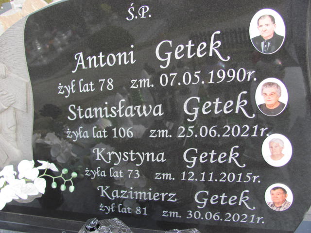 Kazimierz GETEK 1940 Łomża - Grobonet - Wyszukiwarka osób pochowanych