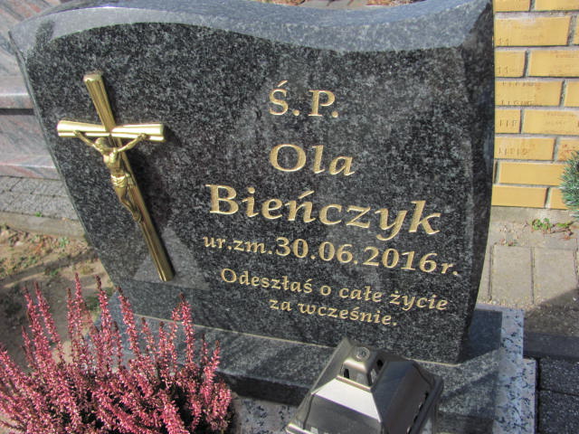 Ola BIEŃCZYK 2016 Łomża - Grobonet - Wyszukiwarka osób pochowanych