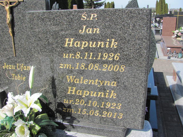 Andrzej HAPUNIK 1955 Łomża - Grobonet - Wyszukiwarka osób pochowanych
